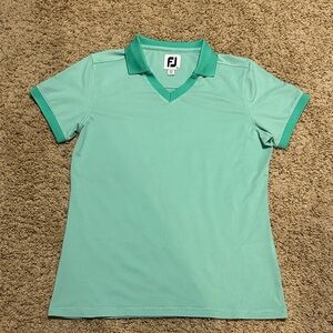 FootJoy Mint Green Short Sleeve Polo with Contrast Trim